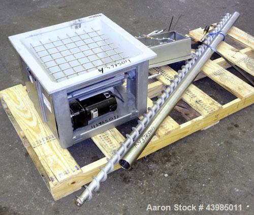 Used AccuRate 600 Series Dry Material Feeder, 316 Stainless Steel. Approximately 2-1/2” diameter x 82” long screw. Feed rates based on 50 pounds per cubic foot are 50-2000 pounds an hour. Driven by (...