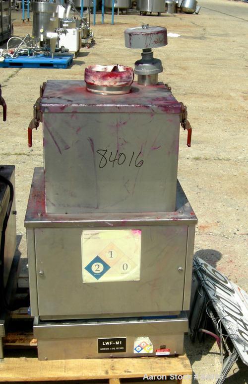 USED: Accurate loss in weight feeding system consisting of (1) 110 pound platform scale; (1) volumetric dry material feeder, model 600; 1.75" diameter x 44" long stainless steel screw, feed rate appr...