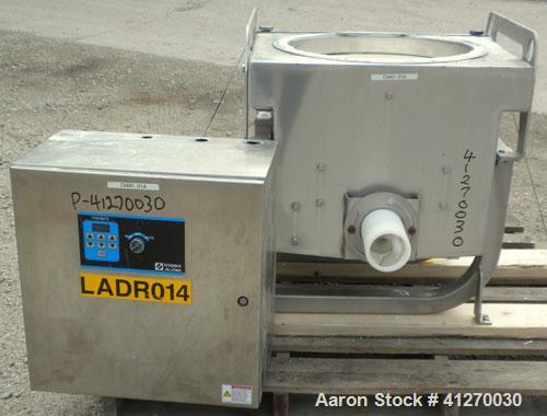 Used Schenck AccuRate Mechatron Volumetric Feeder, Model MC-1V-1A, 304 Stainless Steel. Approximately 2-7/8" diameter x 48" long stainless steel helix, approximate feed rate 1.12 cubic feet. Driven b...
