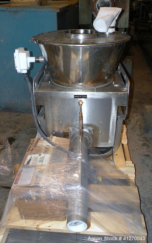 Used Schenck AccuRate Mechatron Gravimetric Feeder, Model MC-1V-1A, Stainless Steel. Approximately 2-7/8" diameter x 48" long stainless steel helix, feed rate up to 330 cubic feet an hour depending o...