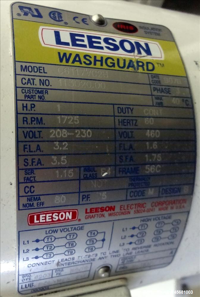 Used AccuRate Feeder, 304 Stainless Steel, 3.5" diameter 316 stainless steel screw, driven by a 1 hp, 230-460 volt, 1725 rpm motor. Serial #55498 01A-MECVM. With Magnetic Products Magnet, Model 13813...