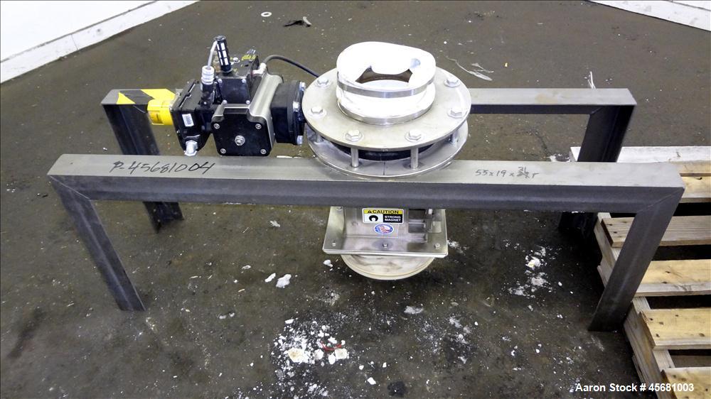 Used AccuRate Feeder, 304 Stainless Steel, 3.5" diameter 316 stainless steel screw, driven by a 1 hp, 230-460 volt, 1725 rpm motor. Serial #55498 01A-MECVM. With Magnetic Products Magnet, Model 13813...