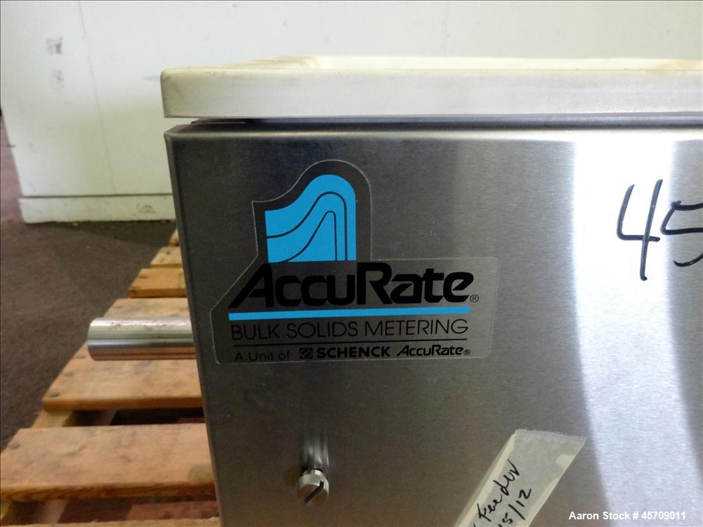 Used- Accu-Rate 600 Series Dry Material Feeder, 304 Stainless Steel. Approximately 1-3/4" diameter x 22" long screw with tub...