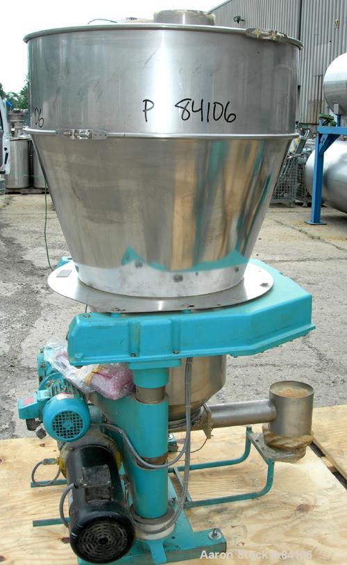 USED: Accurate Volumetric Feeding System consisting of: (1) Multi feeder, 26.25 pounds per minute max, 2.03 min. Approximate 3" diameter auger, driven by a 2.2/1.5 kw, 180 volt, DC gearmotor with hop...