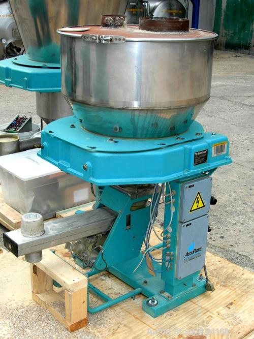 USED: Accurate Volumetric Feeding System consisting of: (1) Multi feeder, 26.25 pounds per minute max, 2.03 min. Approximate 3" diameter auger, driven by a 2.2/1.5 kw, 180 volt, DC gearmotor with hop...