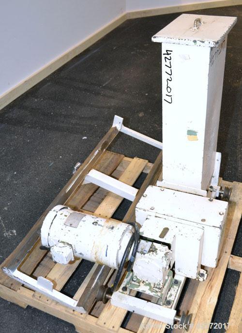 Used Acrison Volumetric Dry Ingredient Feeder, Model 105-A, 304 Stainless Steel. Feed rate to (0.27) cubic feet per hour. Approximate 3/8" diameter x 21" long metering auger with intromitter. Driven ...