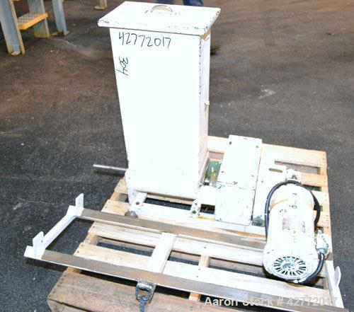 Used Acrison Volumetric Dry Ingredient Feeder, Model 105-A, 304 Stainless Steel. Feed rate to (0.27) cubic feet per hour. Approximate 3/8" diameter x 21" long metering auger with intromitter. Driven ...