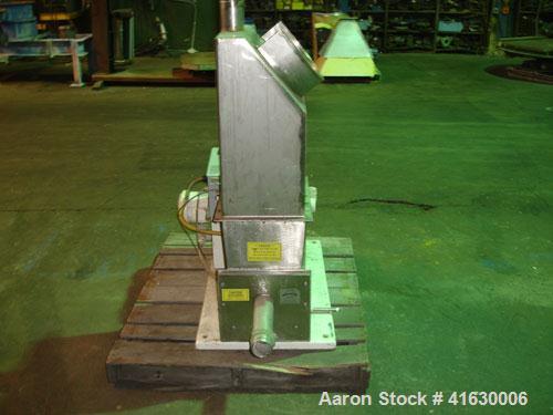 Used- Acrison Volumetric Feeder, model 105Z-G, stainless steel. 2-1/2" diameter x 12" long tube, driven by a 1 hp DC motor w...