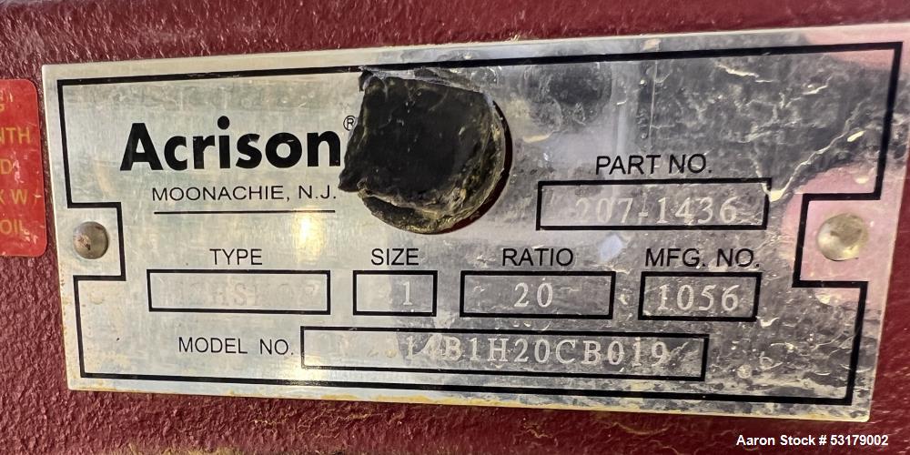 Acrison Volumetric Feeder, Model 105Z