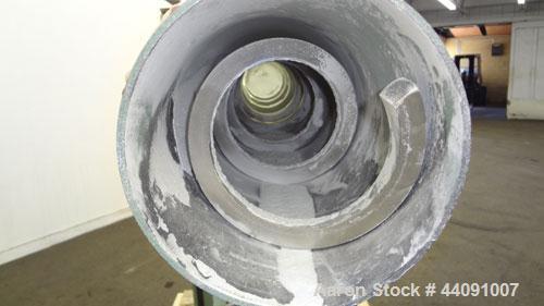 Used Acrison Volumetric Feeder, Model 130-S/2, 304 Stainless Steel. Approximate 6” diameter metering auger. Feed rate approximate 60 cubic feet per hour. Driven by a 1hp, 90 volt, 1750 rpm DC gear mo...