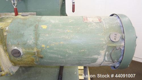 Used Acrison Volumetric Feeder, Model 130-S/2, 304 Stainless Steel. Approximate 6” diameter metering auger. Feed rate approximate 60 cubic feet per hour. Driven by a 1hp, 90 volt, 1750 rpm DC gear mo...