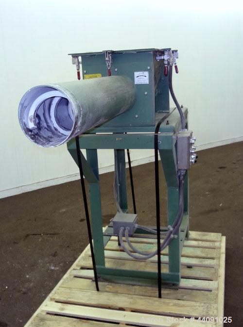 Used Acrison Volumetric Feeder, Model 130-S/2, 304 Stainless Steel. Approximate 6" diameter metering auger. Feed rate approximate 60 cubic feet per hour. Driven by a 1hp, 90 volt, 1750 rpm DC gear mo...