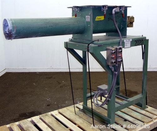 Used Acrison Volumetric Feeder, Model 130-S/2, 304 Stainless Steel. Approximate 6" diameter metering auger. Feed rate approximate 60 cubic feet per hour. Driven by a 1hp, 90 volt, 1750 rpm DC gear mo...