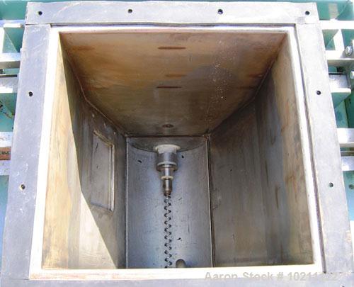 Used-1" Acrison Loss-In-Weight Screw Feeder, Stainless Steel, Model 403-100-80-150Z-C. Centerless helical screw. 17.5" squar...