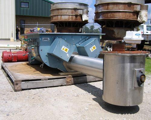 Used-8" Acrison Bin Unloader and Screw Feeder, Model 403-40000-6500-BDF-3-1-T.  Stainless steel screw and tube. 8" diameter ...