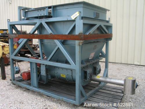 USED: 4" Acrison Loss in Weight Screw Feeder, model 403B-6000/600/2500-BDF3-N. Feeder drive is a Reliance 3 hp, 1750 rpm, 180 volt DC motor, model RPM III with a maximum safe speed 5000 rpm. Speed re...