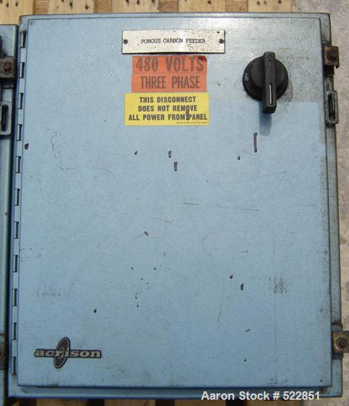 USED: 4" Acrison Loss in Weight Screw Feeder, model 403B-6000/600/2500-BDF3-N. Feeder drive is a Reliance 3 hp, 1750 rpm, 180 volt DC motor, model RPM III with a maximum safe speed 5000 rpm. Speed re...