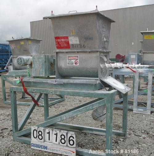 USED: Acrison model 403B continuous feeder system consisting of: (1) Acrison high capacity volumetric dry feeder, model 140SK, 304 stainless steel. Approximate 3-1/4" diameter x 5' long metering auge...