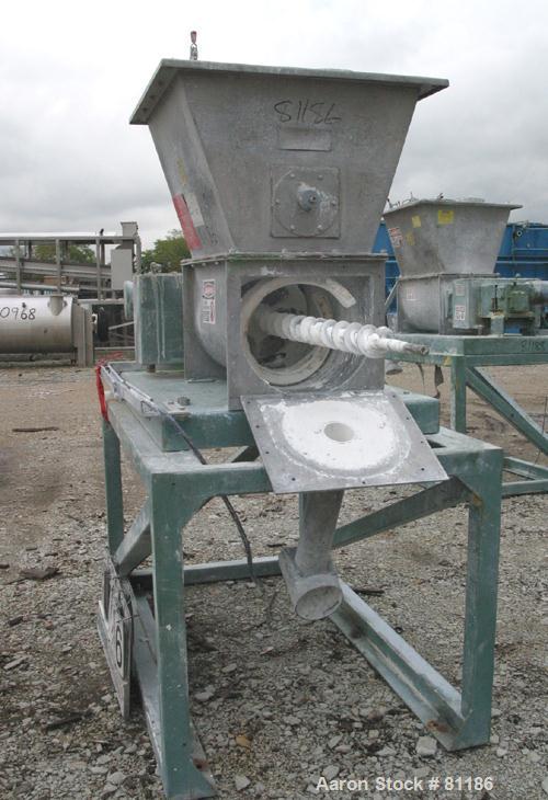 USED: Acrison model 403B continuous feeder system consisting of: (1) Acrison high capacity volumetric dry feeder, model 140SK, 304 stainless steel. Approximate 3-1/4" diameter x 5' long metering auge...