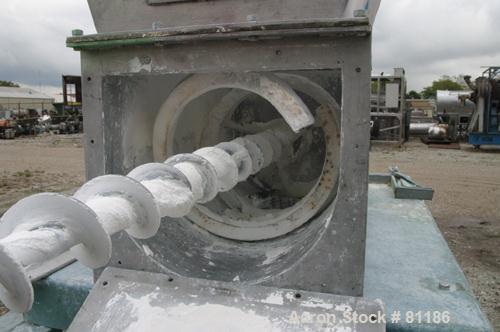USED: Acrison model 403B continuous feeder system consisting of: (1) Acrison high capacity volumetric dry feeder, model 140SK, 304 stainless steel. Approximate 3-1/4" diameter x 5' long metering auge...