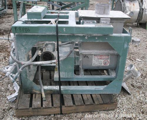 USED: Acrison model 403B continuous feeder system consisting of: (1) Acrison high capacity volumetric dry feeder, model 140SK, 304 stainless steel. Approximate 3-1/4" diameter x 5' long metering auge...