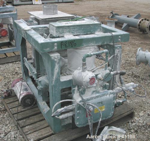 USED: Acrison model 403B continuous feeder system consisting of: (1) Acrison high capacity volumetric dry feeder, model 140SK, 304 stainless steel. Approximate 3-1/4" diameter x 5' long metering auge...