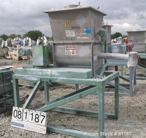 Used Acrison Model 403B Continuous Feeder System Consisting Of: (1) Acrison high capacity volumetric dry feeder, model 140SK, 304 stainless steel. Approximate 3-1/4" diameter x 5' long metering auger...