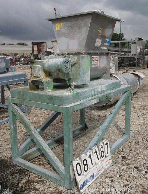 Used Acrison Model 403B Continuous Feeder System Consisting Of: (1) Acrison high capacity volumetric dry feeder, model 140SK, 304 stainless steel. Approximate 3-1/4" diameter x 5' long metering auger...