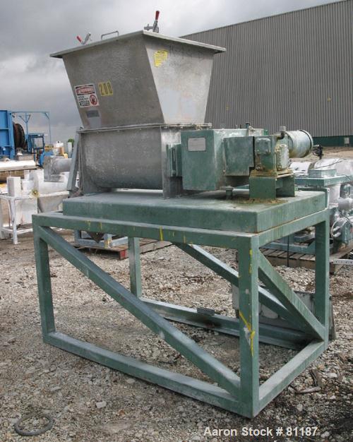 Used Acrison Model 403B Continuous Feeder System Consisting Of: (1) Acrison high capacity volumetric dry feeder, model 140SK, 304 stainless steel. Approximate 3-1/4" diameter x 5' long metering auger...