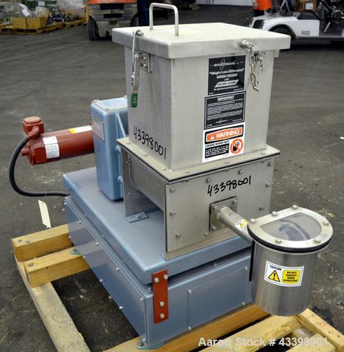 Used Acrison Weight-Loss-Differential Weigh Feeder, Model 405-50-50-BDF1-D/2, 304 Stainless Steel. Feed range 50 pounds per hour maximum. Triple auger/agitator metering with (2) large agitators, and ...