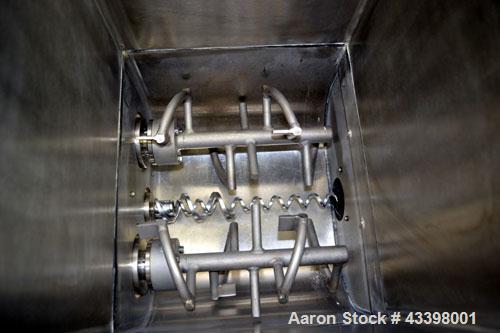 Used Acrison Weight-Loss-Differential Weigh Feeder, Model 405-50-50-BDF1-D/2, 304 Stainless Steel. Feed range 50 pounds per hour maximum. Triple auger/agitator metering with (2) large agitators, and ...