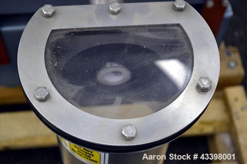 Used Acrison Weight-Loss-Differential Weigh Feeder, Model 405-50-50-BDF1-D/2, 304 Stainless Steel. Feed range 50 pounds per hour maximum. Triple auger/agitator metering with (2) large agitators, and ...