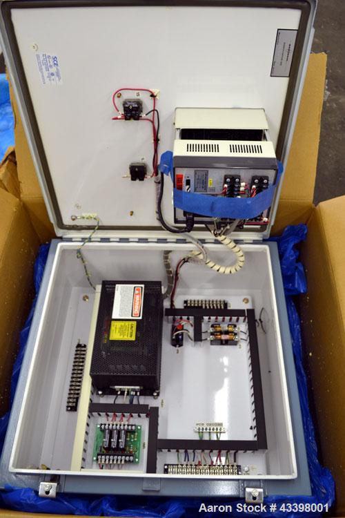 Used Acrison Weight-Loss-Differential Weigh Feeder, Model 405-50-50-BDF1-D/2, 304 Stainless Steel. Feed range 50 pounds per hour maximum. Triple auger/agitator metering with (2) large agitators, and ...