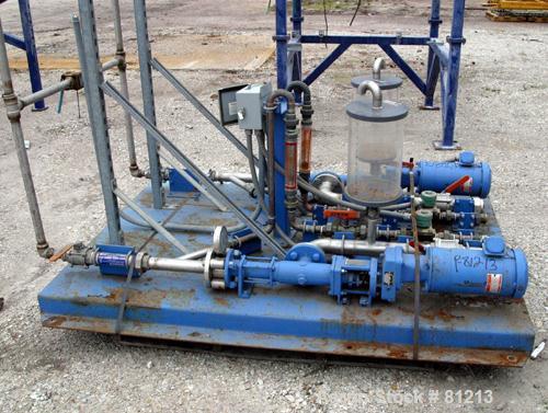 Used Acrison Polymair 500 Polyelectrolyte Processing System, Model 500-100-400. Consisting of (1) Acrison dry polymer volumetric feeder, model 105Z. 1-1/2" diameter x approximately 36" long metering ...