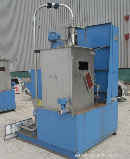 USED: Acrison Polymair 500 polyelectrolyte processing system, model 500-100-400, consisting of (1) Acrison dry polymer volumetric feeder, model 105Z. 1-1/2" diameter x approx 36" long metering auger ...