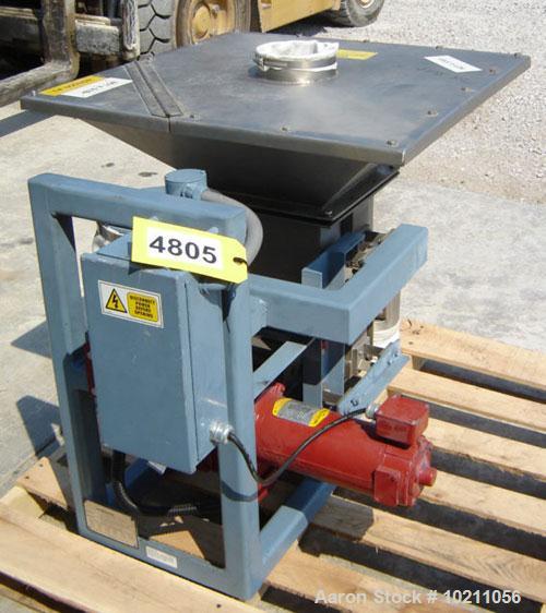 Used-Acrison Weigh Feeder, Stainless Steel Contact Parts and Screw, Model GP403-300-100-101-DD. Drive is a Baldor direct cur...