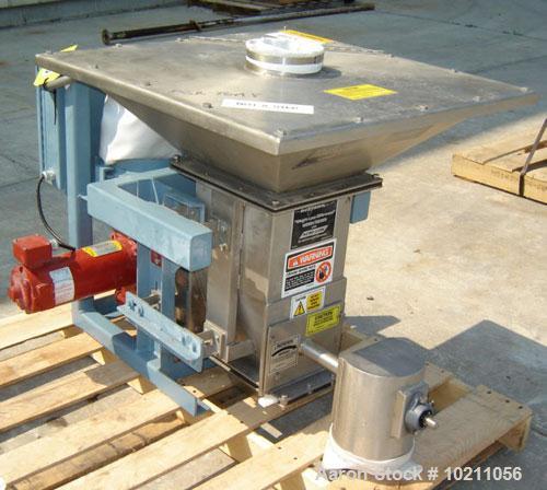 Used-Acrison Weigh Feeder, Stainless Steel Contact Parts and Screw, Model GP403-300-100-101-DD. Drive is a Baldor direct cur...