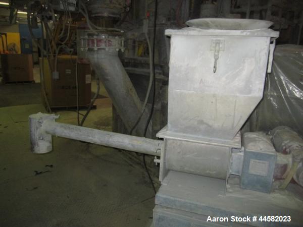 Used Acrison Feeder, 3" diameter x 36" long stainless steel screw, on base with motor.