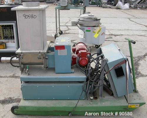 Used: Acrison weight-loss-differential feeder, model A405-175-80-BDF1-F, 304 stainless steel.Bin discharger metering hopper system with an approimately 1 3/4" diameter x 24" long feed screw. 11" x 14...