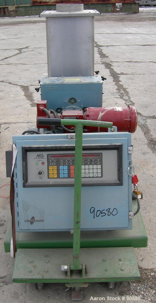 Used: Acrison weight-loss-differential feeder, model A405-175-80-BDF1-F, 304 stainless steel.Bin discharger metering hopper system with an approimately 1 3/4" diameter x 24" long feed screw. 11" x 14...