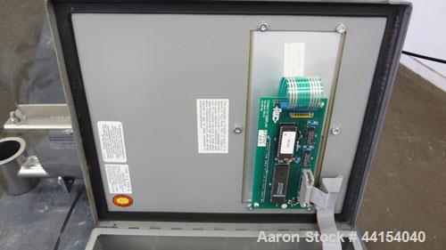 Used Brabender Technologie Twin Screw Feeder, 304 Stainless Steel. (2) Approximate 3/4” diameter x 9” long screws. Feed hopper with extension, and conditioning bar. Driven by a 1/2hp, 3/60/230/460 vo...