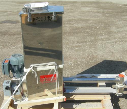 UNUSED: Brabender loss in weight feeder, model MS6 FLEXWALL/80/0PLUS-200, stainless steel. Approximate 2 1/2" diameter x 36" long stainless steel screw, Approx feed rate 150-500 pounds an  
hour at 3...
