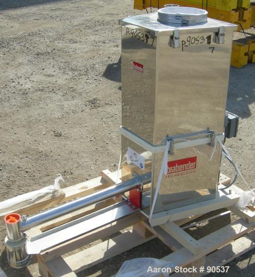 UNUSED: Brabender loss in weight feeder, model MS6 FLEXWALL/80/0PLUS-200, stainless steel. Approximate 2 1/2" diameter x 36" long stainless steel screw, Approx feed rate 150-500 pounds an  
hour at 3...