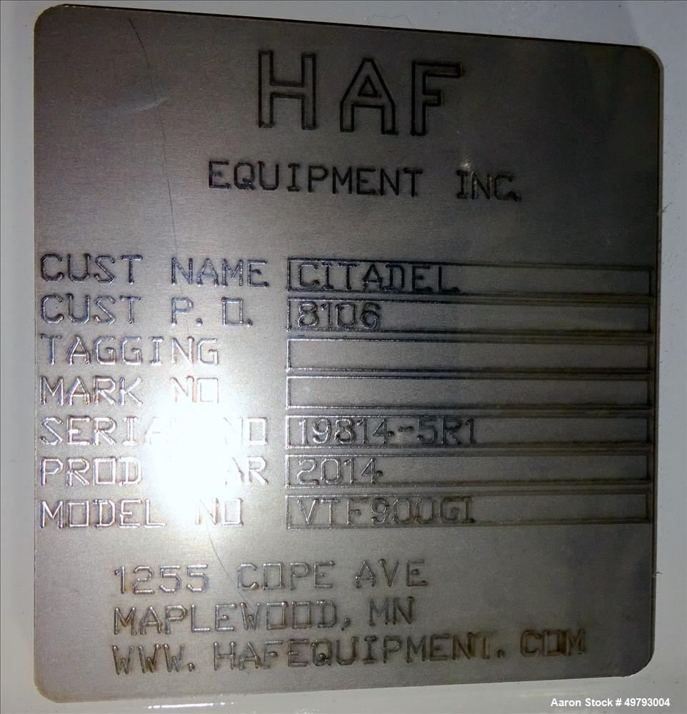 Used- HAF Equipment Feeder/Dust Collection System