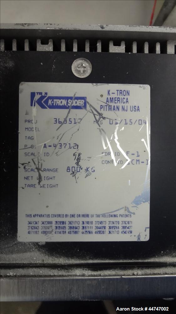 Used K-Tron Volumetric Loss In Weight Feeding System