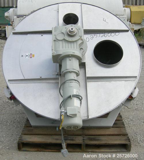 Used K-Tron screw type modular loss in weight feeder, model K-MLT80, 304 stainless steel. Approximately 3" diameter twin screw design, driven by a 1 1/2 hp, 180 volt, 1750 rpm DC motor, approximately...