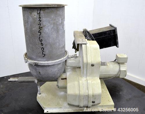 Used K-Tron Volumetric Twin Screw Feeder, Model K2-MV- T20, 316 Stainless Steel. Approximate (0.025) to 2.5 cubic feet an hour output. (2) Approximate 5/8” diameter intermeshing screws. Driven by a 0...