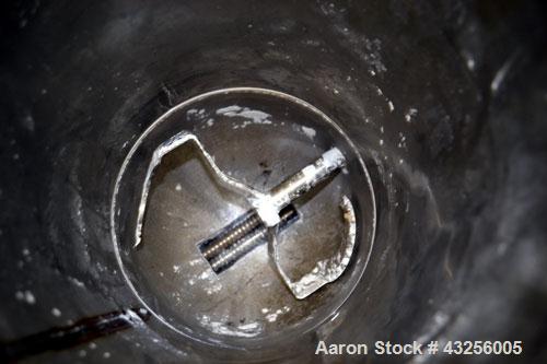 Used K-Tron Volumetric Twin Screw Feeder, Model K2-MV- T20, 316 Stainless Steel. Approximate (0.025) to 2.5 cubic feet an hour output. (2) Approximate 5/8” diameter intermeshing screws. Driven by a 0...
