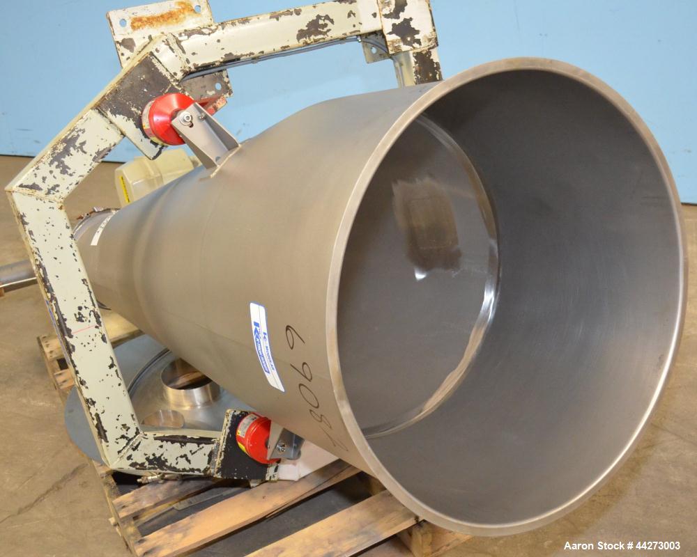 Used K-Tron Screw Type Modular Loss In Weight Feeder, Model K2MLS60, Stainless Steel. Approximate 2-1/2" diameter x 20" long single screw design, driven by a 0.45kw, 100 volt DC motor. Approximate 14...