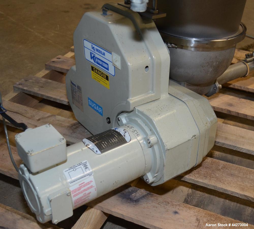 Used K-Tron Screw Type Modular Loss In Weight Feeder, Model K2MLS60, Stainless Steel. Approximate 1-1/2” diameter x 20" long single screw design, driven by a 0.45kw, 100 volt DC motor. Approximate 45...